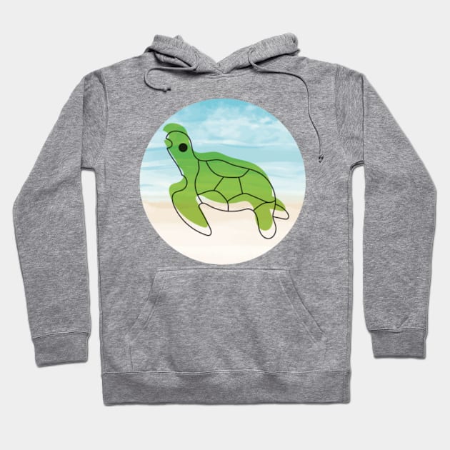 Cute Sea Turtle Hoodie by Art master